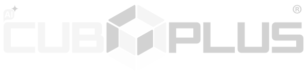 Logotipo CuboPlus AI em versão branca